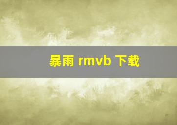 暴雨 rmvb 下载